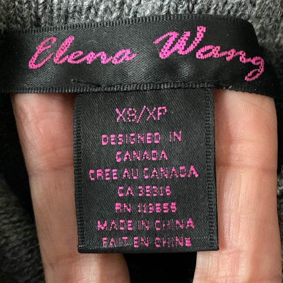 Elena Wang Dual grey tunic sweater size XS - Picture 6 of 8